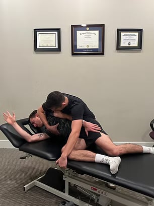 Chiropractic treatment session at Summit Health & Performance